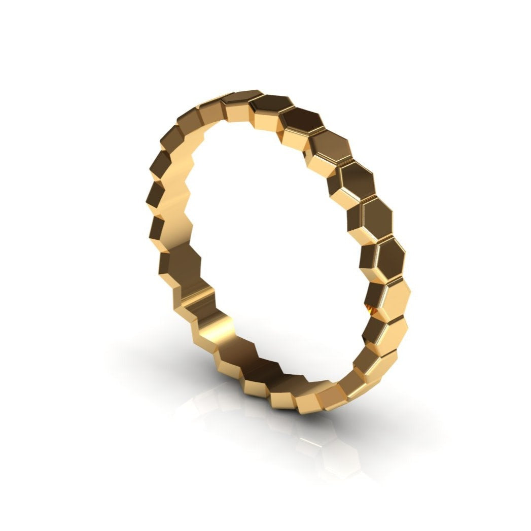 Maya gold ring worn on hand, lifestyle shot