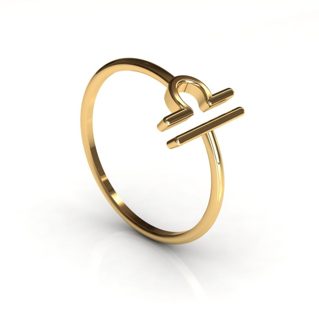 Golden Libra: Balanced Zodiac Beauty in 14K Gold