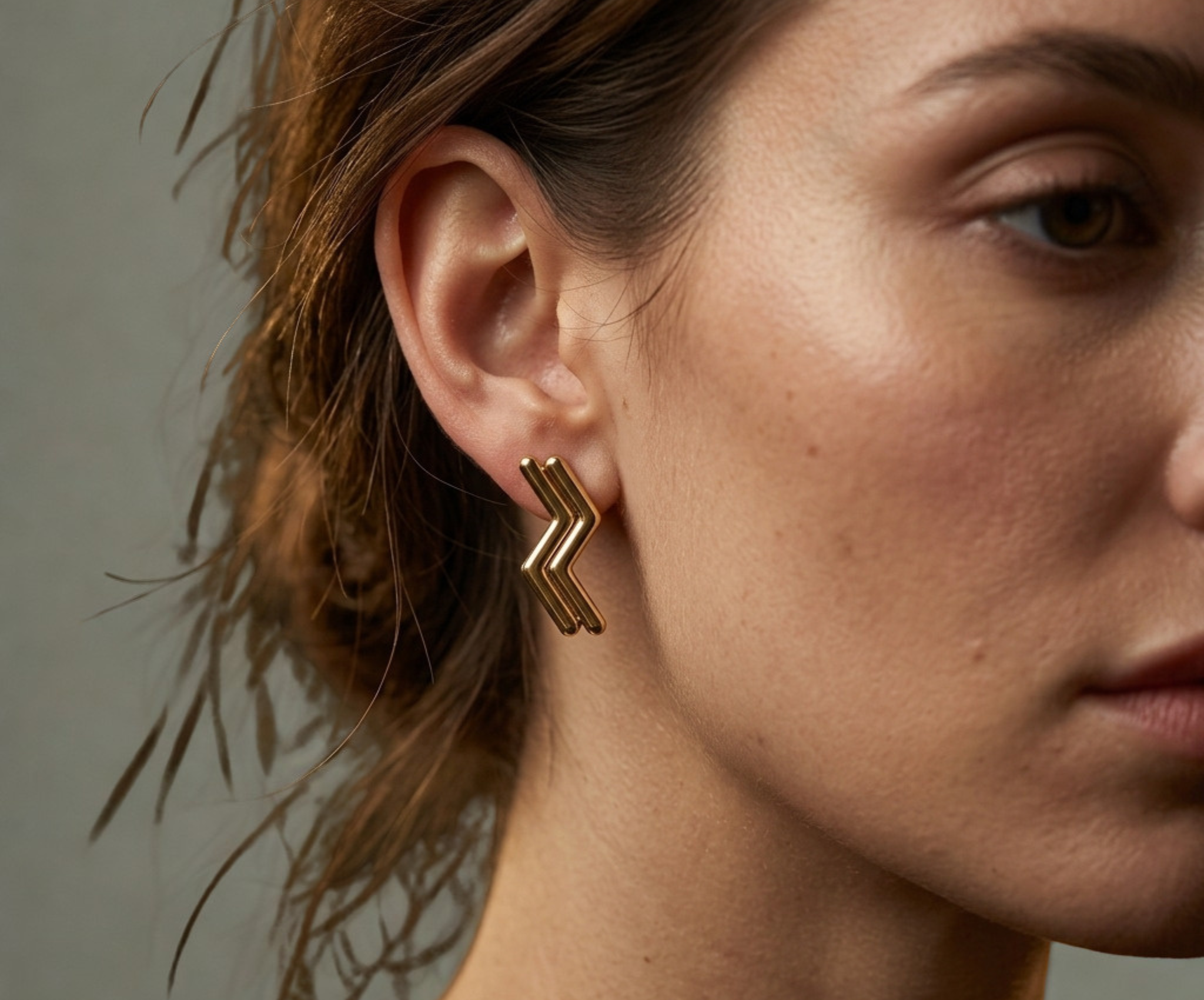STARSKY XII AQUARIUS | 14-karat golden earrings | Water Proof Jewelry | 14karat gold | Personalized jewerly