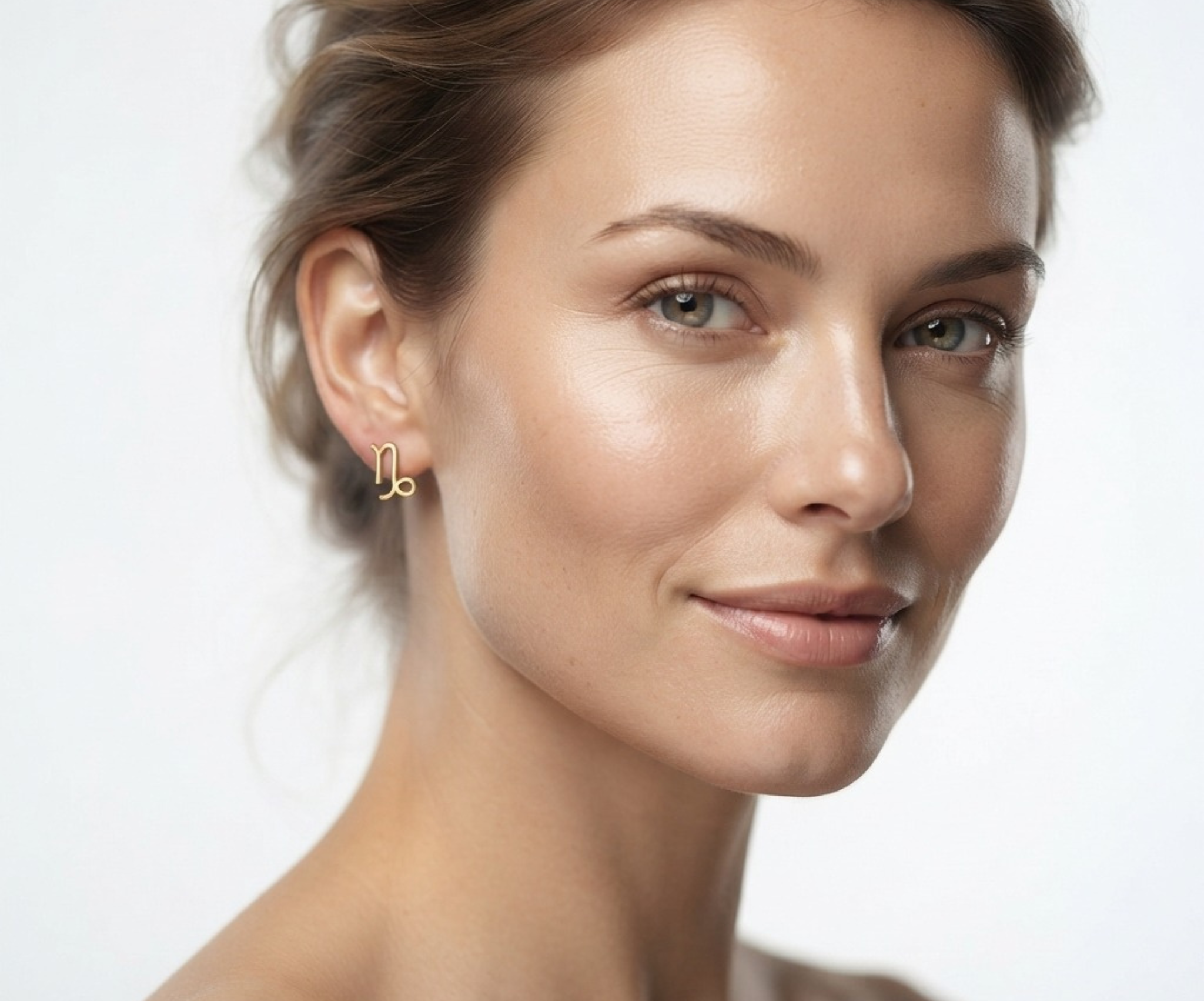Capricorn | 14-karat golden earrings | Waterproof jewelry | Personalized Jewellry