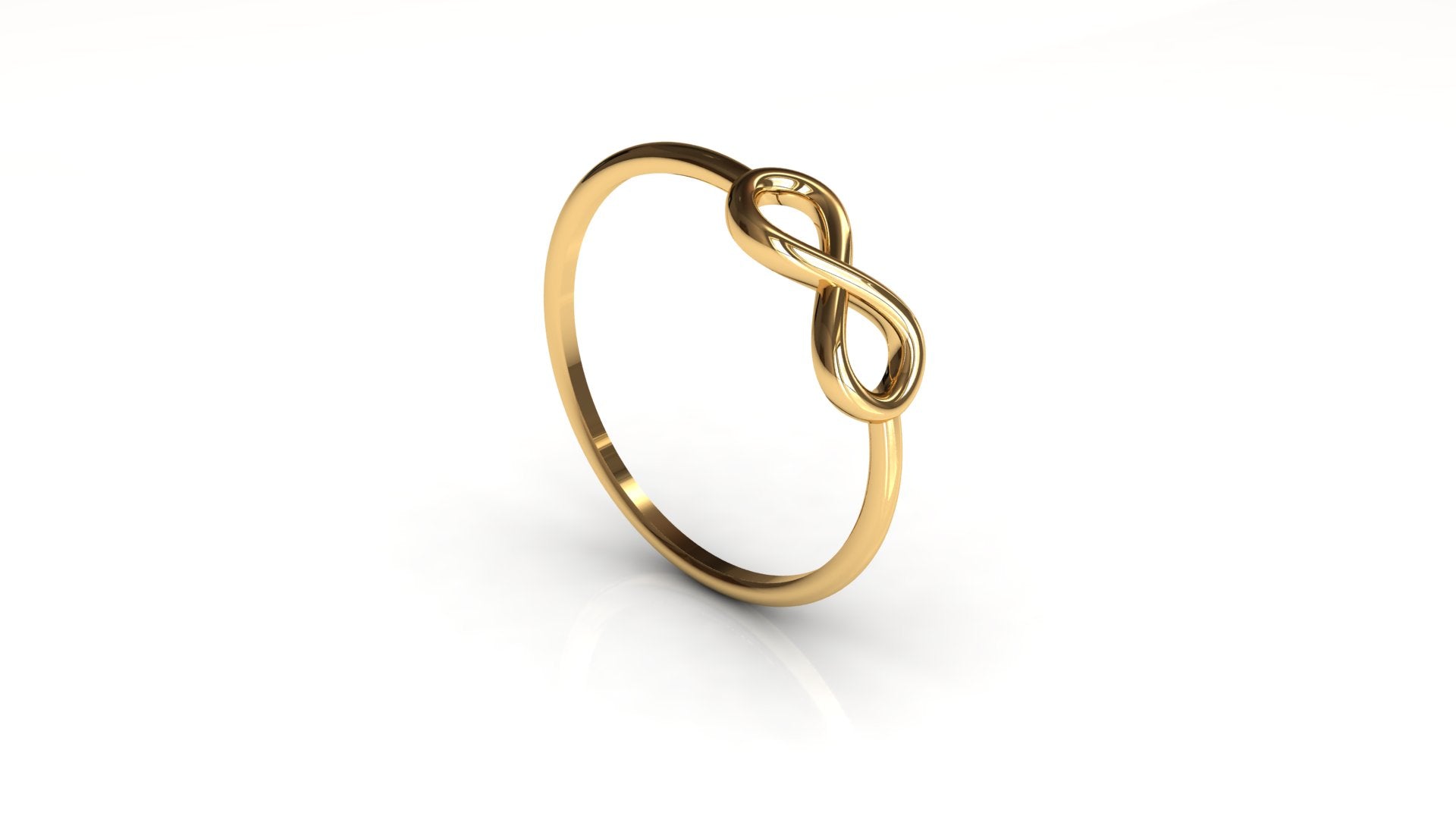 L'Infini gold ring worn on hand, lifestyle shot
