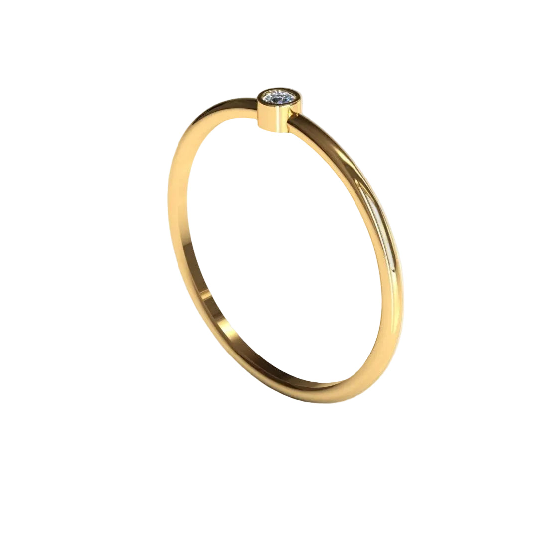 Fine diamond ring vvs 14k gold