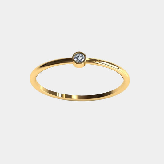 Stacking ring Fine diamond ring vvs 14k gold