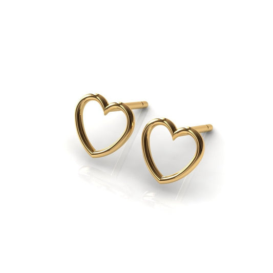 Gold shaped heart-earrings