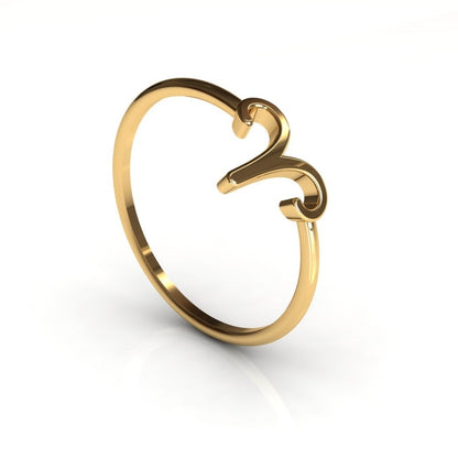 Golden Aries : Exquisite Zodiac Elegance in 14K Gold