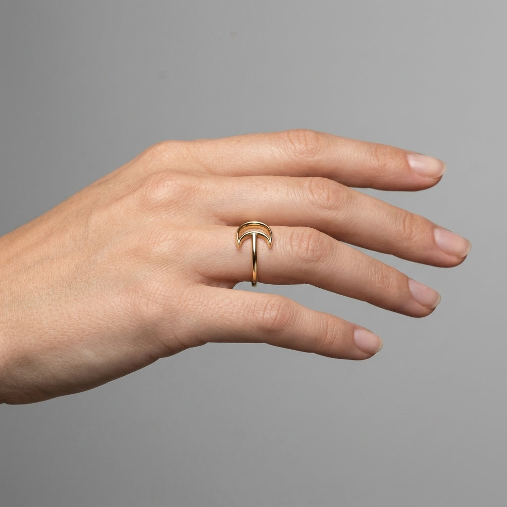 Ayla ring styled on hand - lifestyle close-up