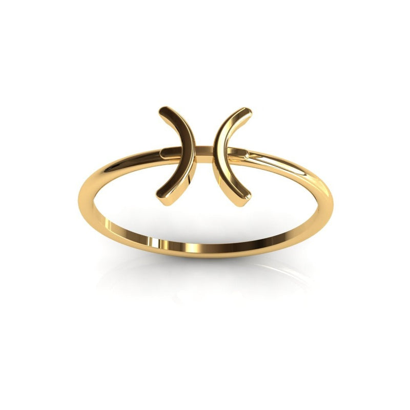 Golden Pisces: Ethereal Zodiac Magic in 14K Gold