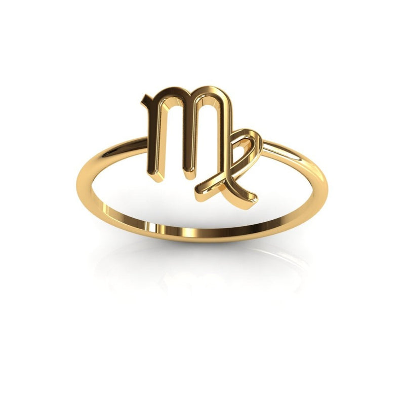 Golden Virgo: Meticulous Zodiac Grace in 14K Gold