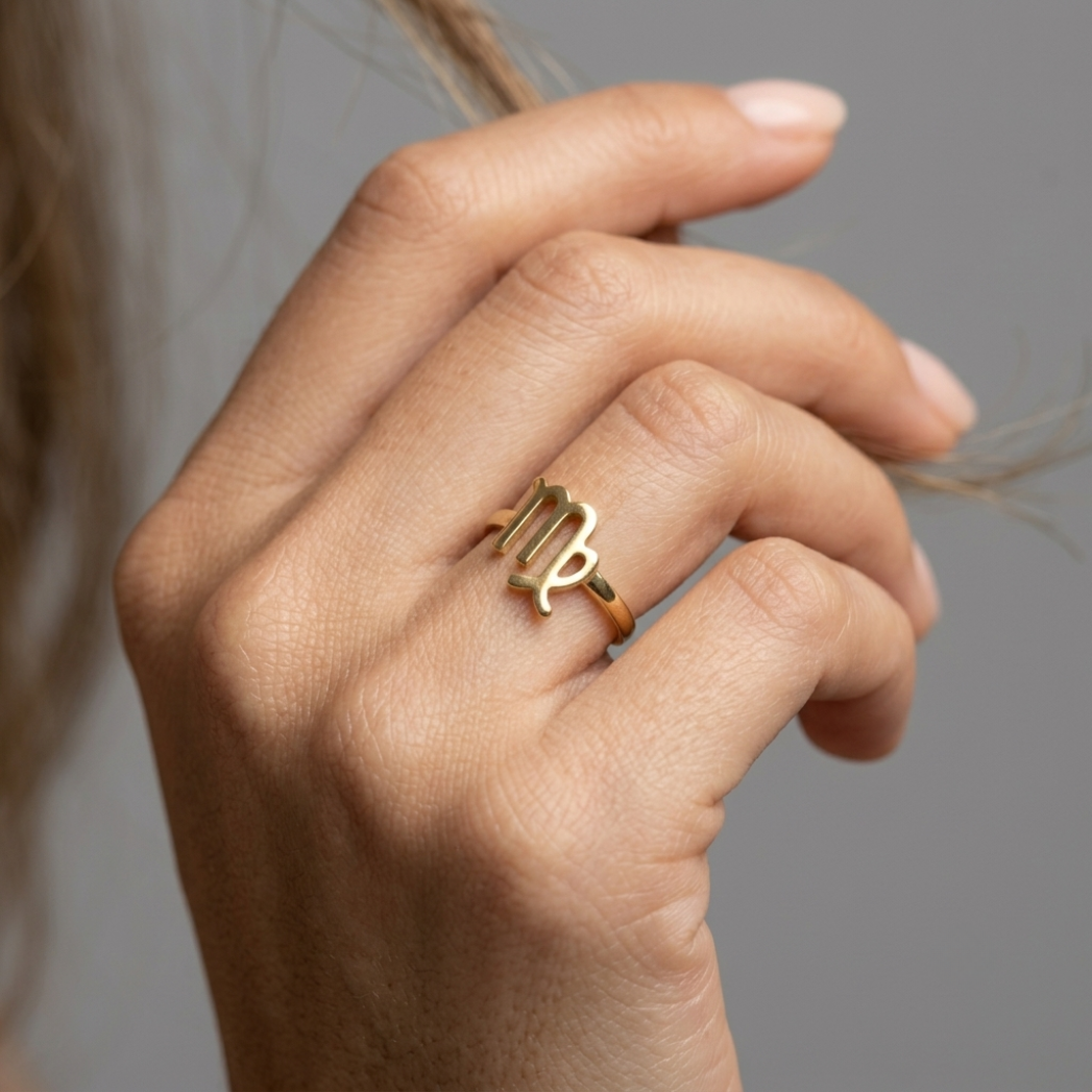 Virgo Gold Ring — Starsky XII