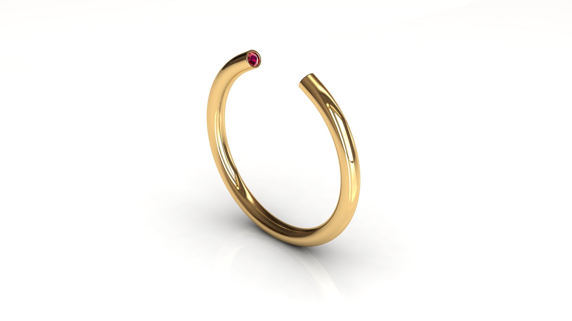 Ruby Rouge Open Ring | Adjustable Gold Ring – VAMPA