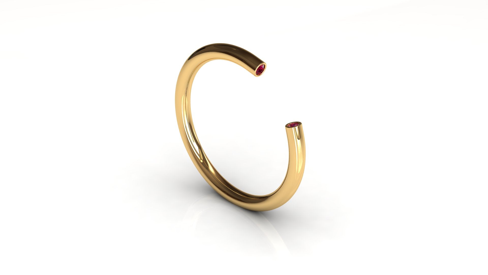 Ruby Rouge Open Ring | Adjustable Gold Ring – VAMPA